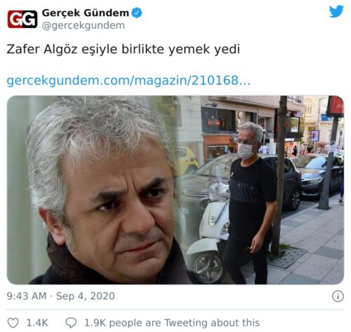 zafer algöz eşiyle yemek yedi