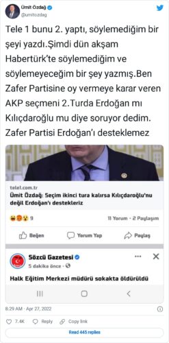 zafer partisi erdogani desteklemez