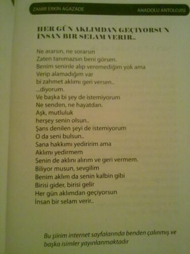 hergün aklımdan geçiyorsun insan bir selam verir zamir erkin agazade