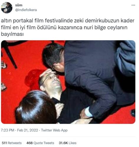 zeki demirkubuz odul alinca nuri bilge ceylan