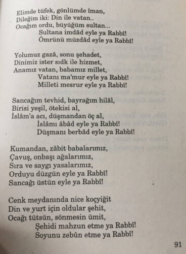 ziya gökalp asker duası