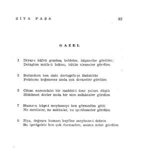 ziya pasa gazel diyari kufr