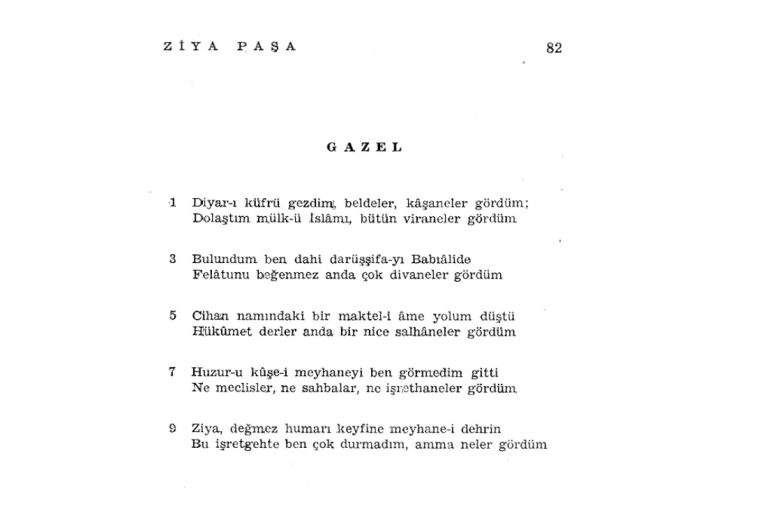 ziya pasa gazel diyari kufr