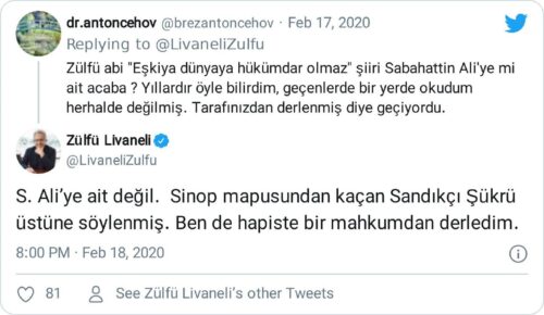 eşkiya dünyaya hükümdar olmaz zülfü livaneli